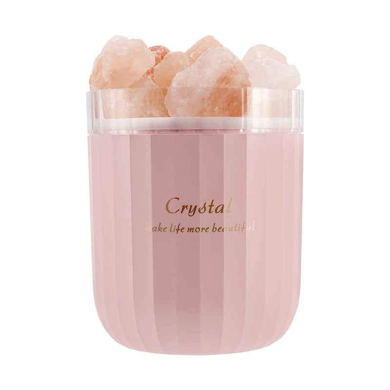 EAS-Portable USB Air Humidifier Crystal Salt Stone Aroma Oil Diffuser For Home Decor Car Desktop Air Purifier Sprayer